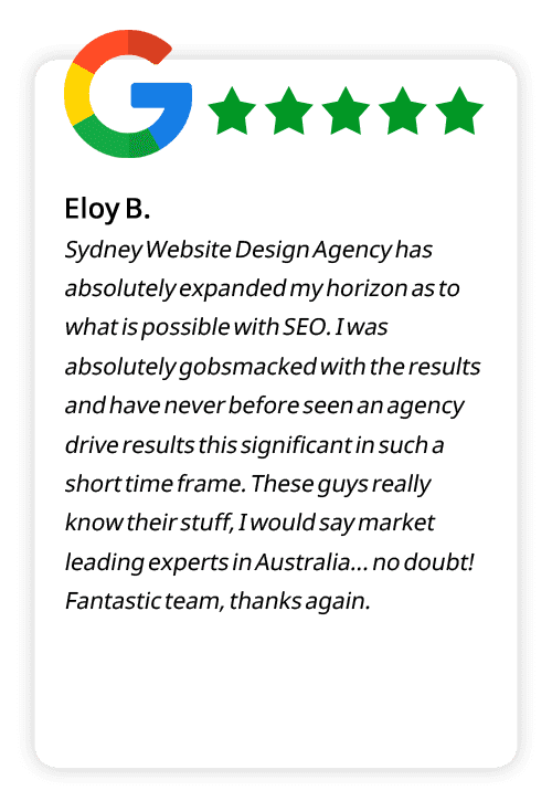 Google Reviews - Eloy B